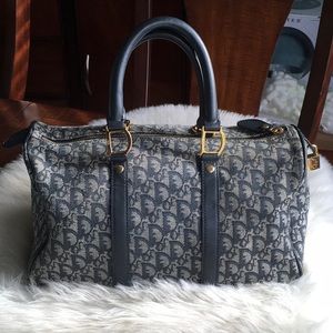 Dior Oblique Trotter Speedy Navy Medium Boston